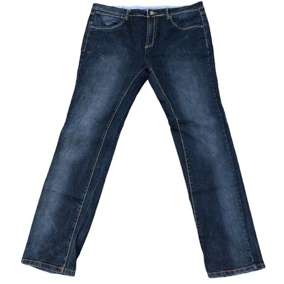 Ed Hardy By Christian Audigier Embroidered Jeans Size 40 Blue - Picture 3 of 14